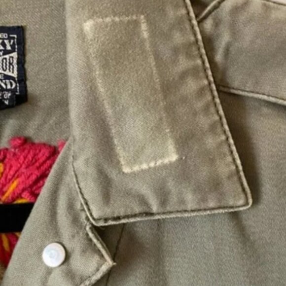 Lucky Brand Vintage Utility Jacket Yarn Floral Size Small - Picture 6 of 6